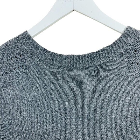 knit sleeveless v-neck grey knit dress sweater Zara knit size large - Picture 14 of 16